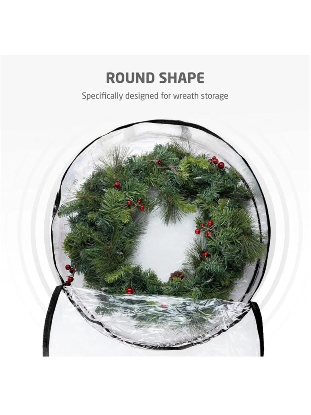NEW ZOBER 2 Pk Christmas Wreath Storage Container 36” Wreath Bag